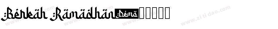 Berkah Ramadhan字体转换